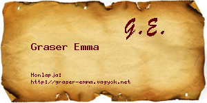 Graser Emma névjegykártya